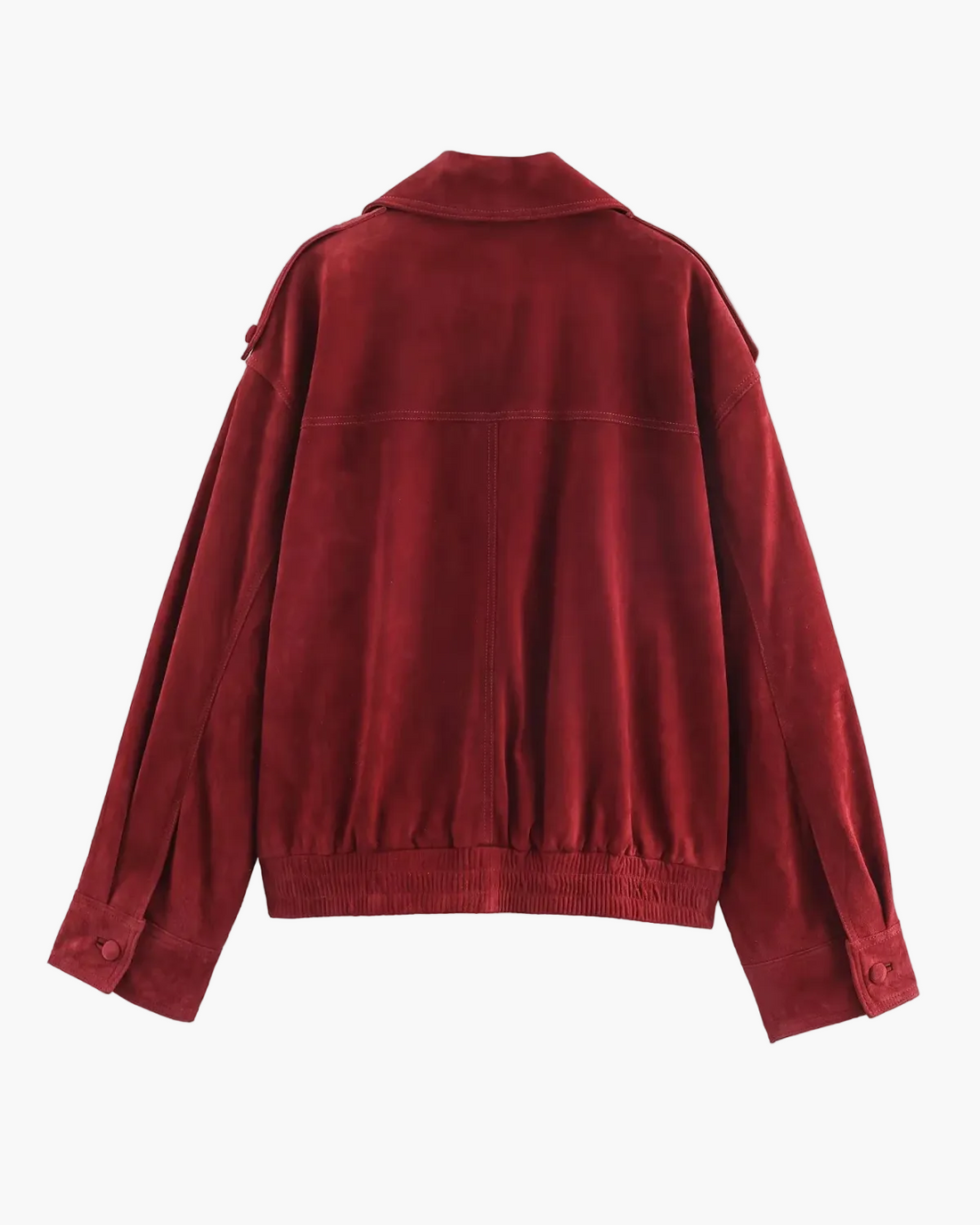 Double Breasted Suede Transitional Jacket for Women
