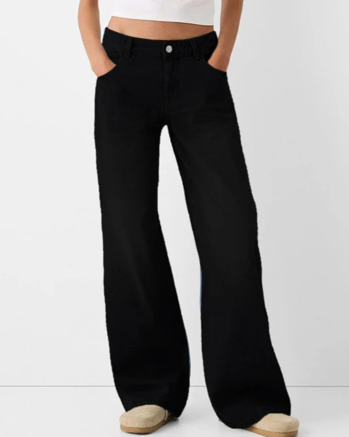 Straight Leg Loose Denim Pants for Women