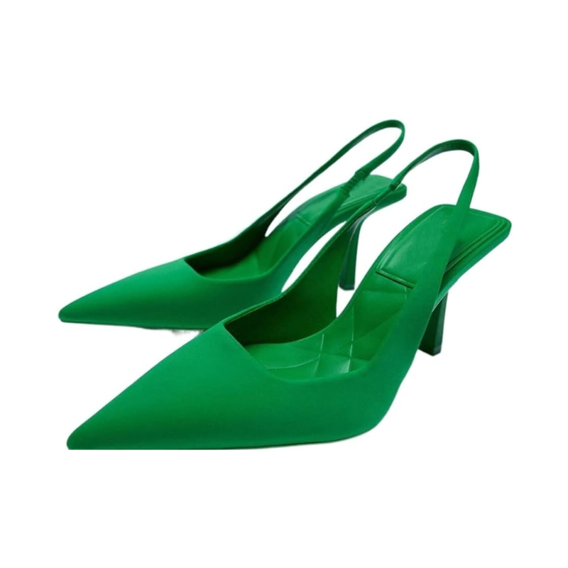 Kitten Heel Slingbacks with Pointed Toe for Women