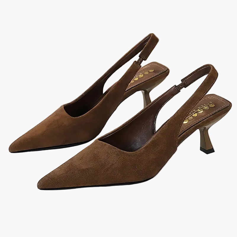 Pointed Toe Kitten Heels Slingback for Women
