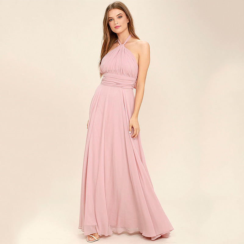 Halterneck Wedding Guest Maxi Dress for Women