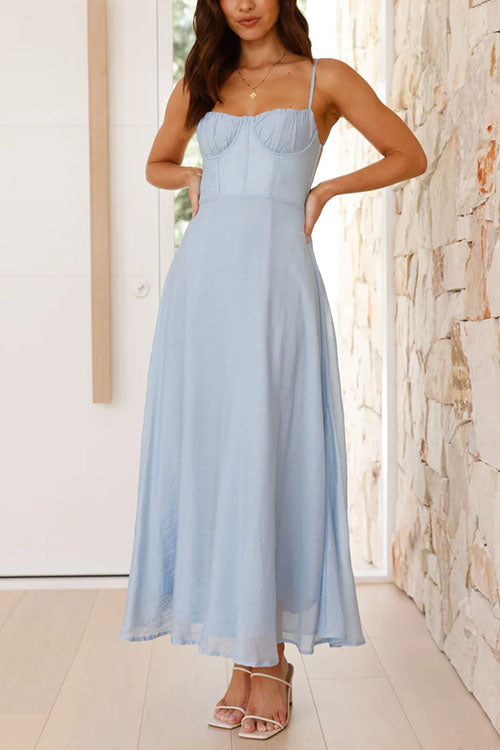 Strappy Sweetheart Wedding Guest Maxi Dress for Women