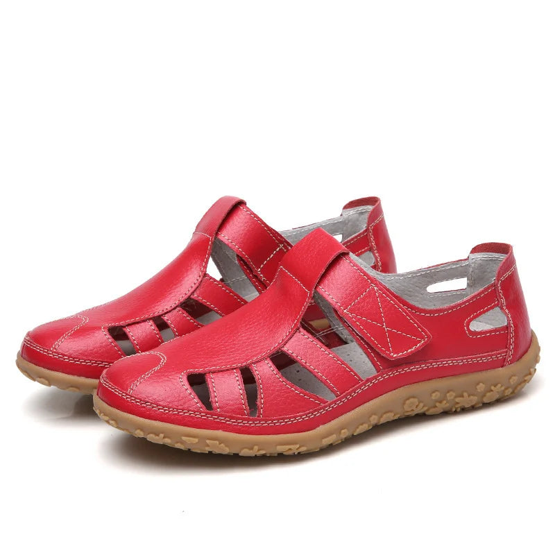 Closed Toe Sandals with Cutouts for Women