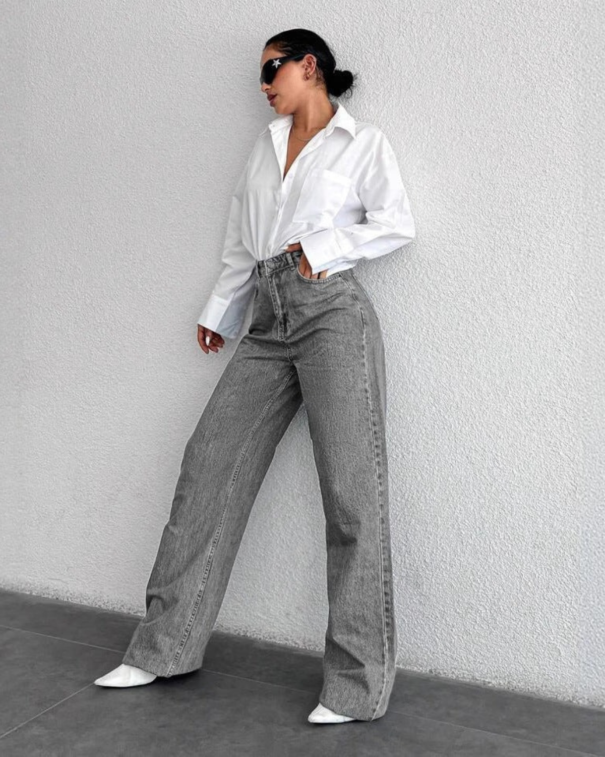 High Waisted Full Length Denim Jeans for Women