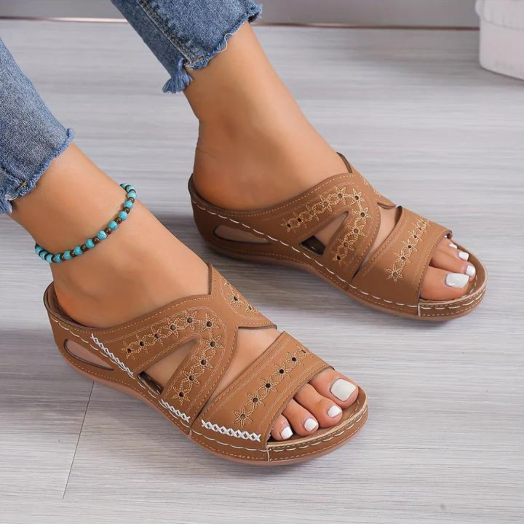 Embellished Crossover Sandals for Women