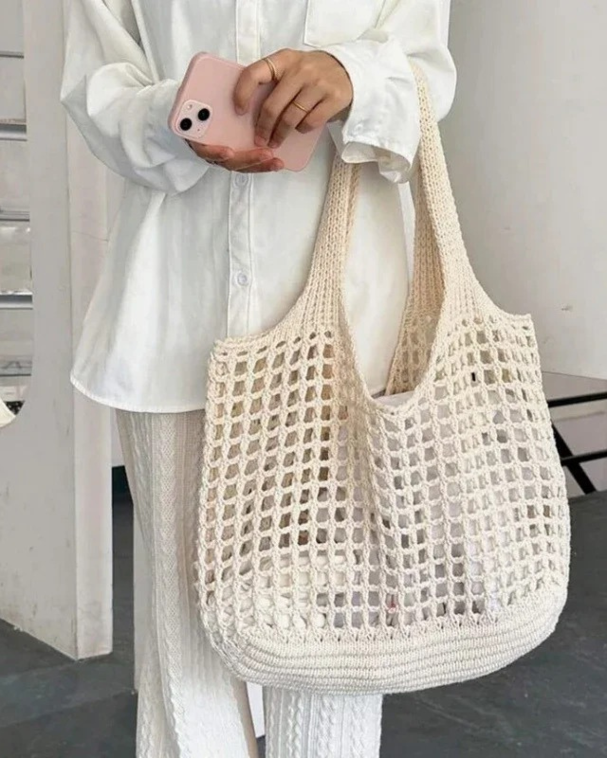 Everyday Crochet Tote Bag for Women