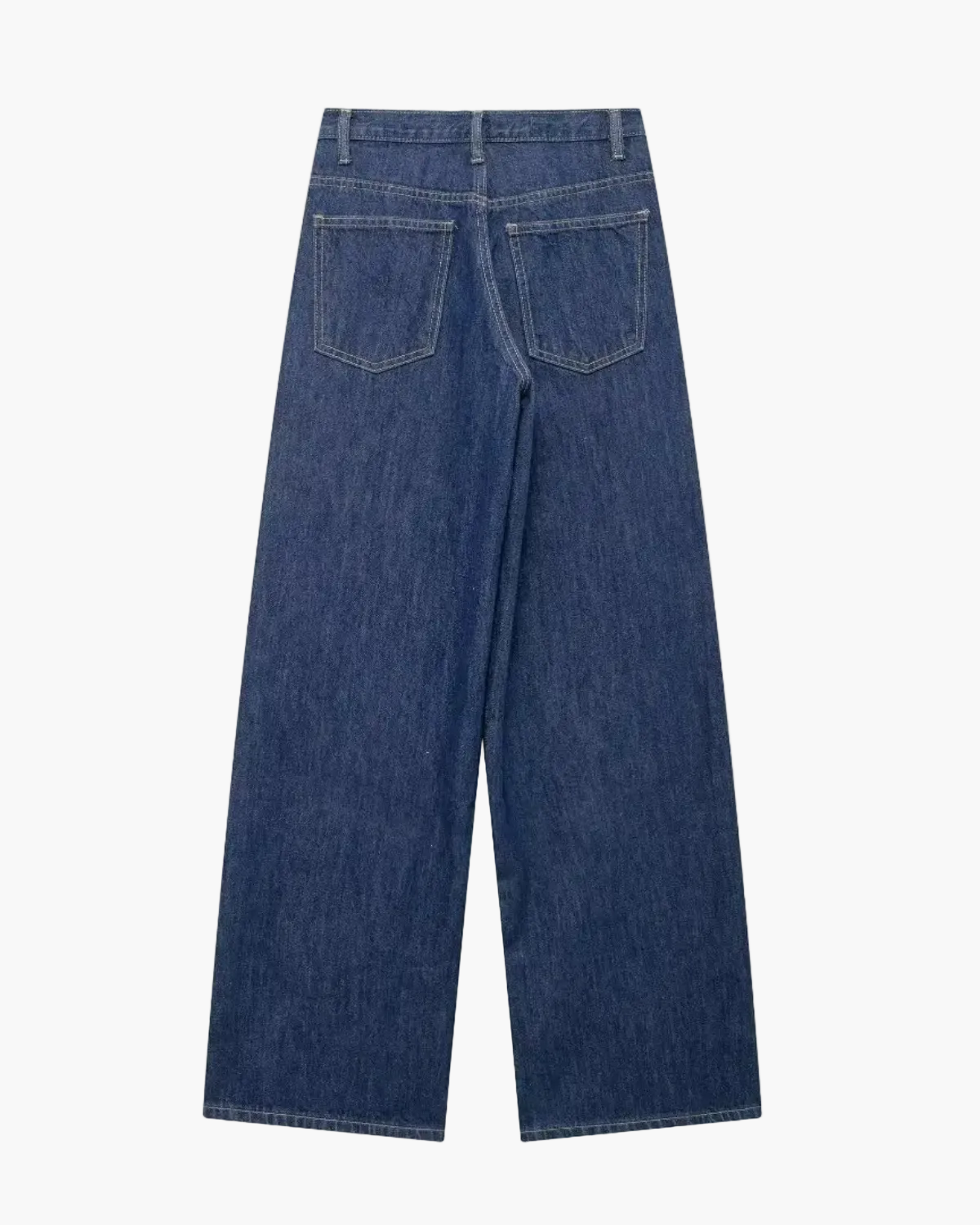 High Waist Straight Leg Denim Pants for Women