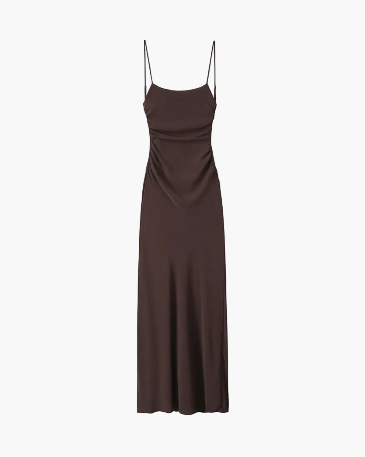 Satin Backless Dress with Thin Straps for Women