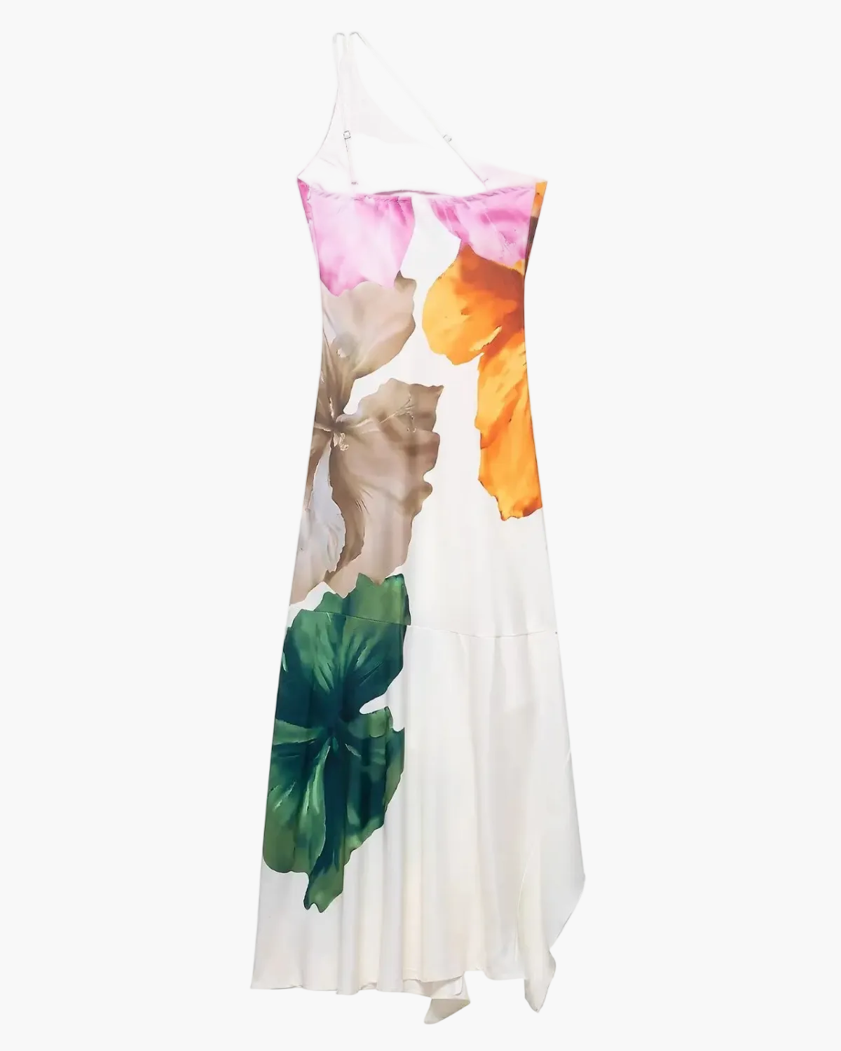 One Shoulder Maxi Floral Dress for Women
