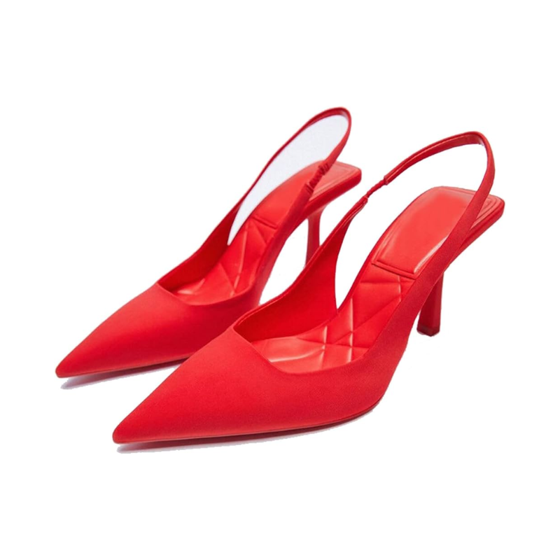 Kitten Heel Slingbacks with Pointed Toe for Women