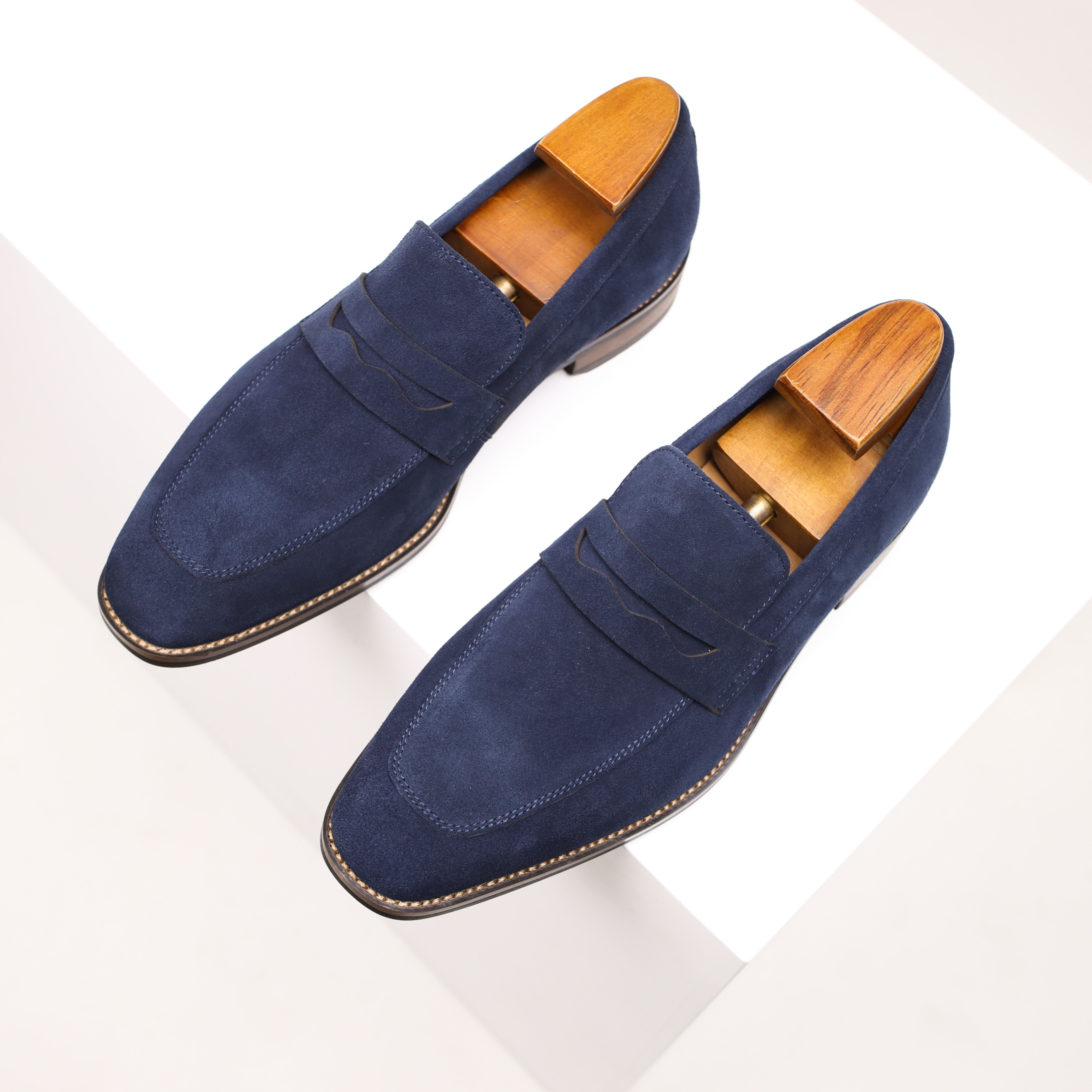 Suede Penny Loafers for Men