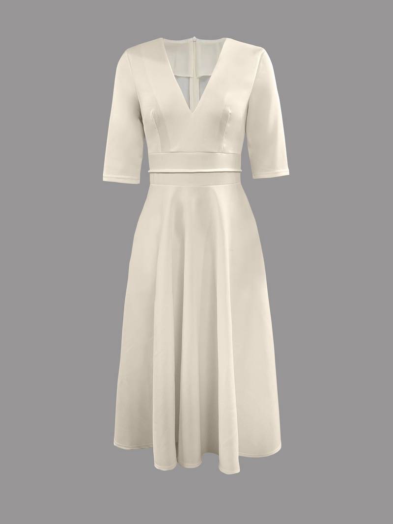 Wedding Guest Flared Midi Dress for Women