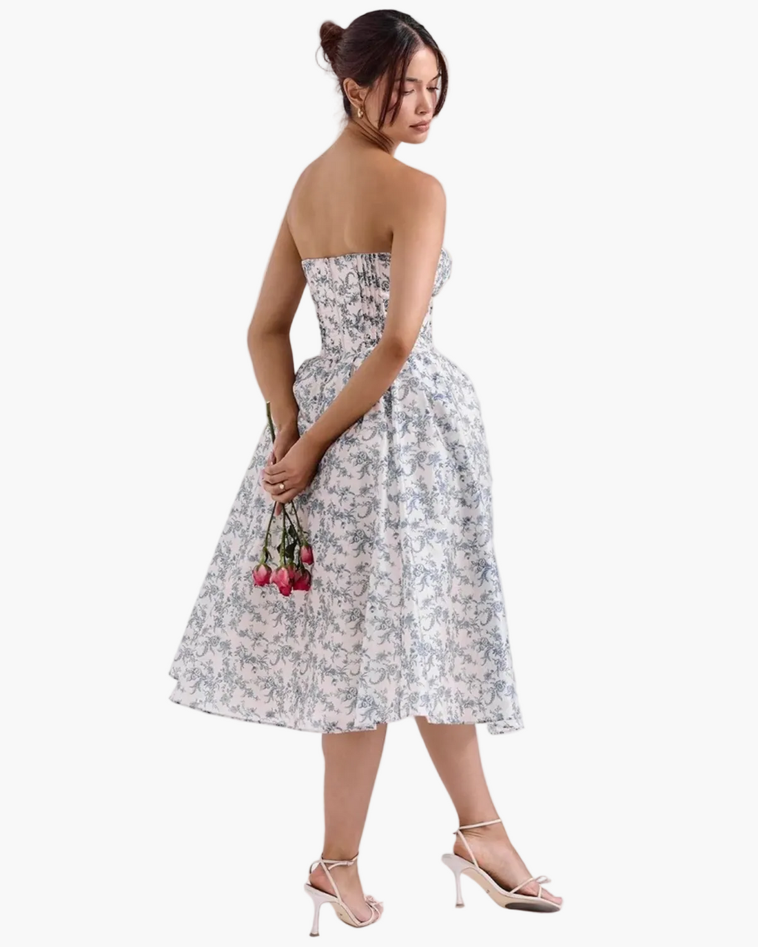 Strapless Cocktail Dress with Flared Skirt for Women