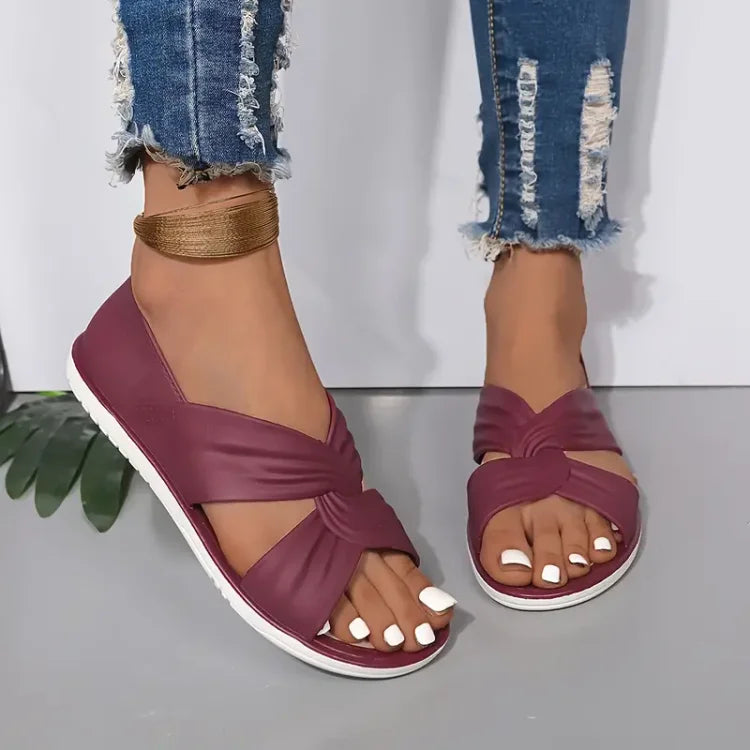 Open Toe Crossover Sandals for Women
