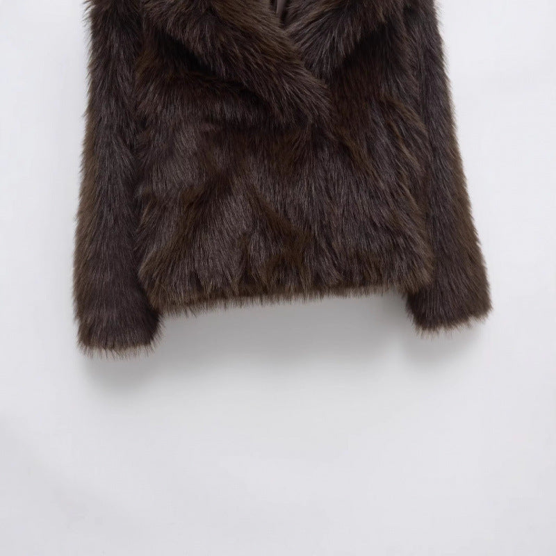Elegant Faux Fur Winter Coat for Women