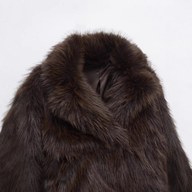 Elegant Faux Fur Winter Coat for Women