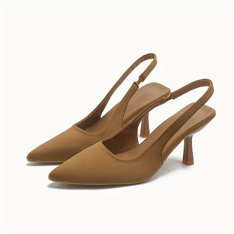Kitten Heel Slingbacks with Pointed Toe for Women
