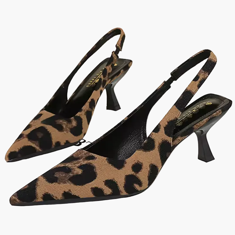 Pointed Toe Kitten Heels Slingback for Women