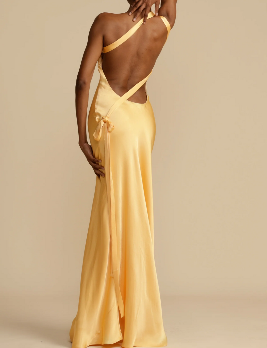 Satin Backless Maxi Dress for Women
