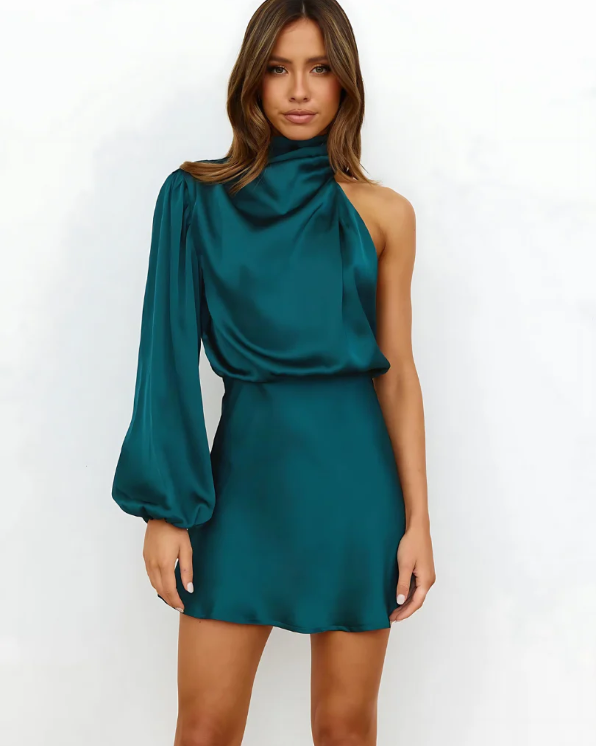 Satin Cocktail Mini Dress for Women