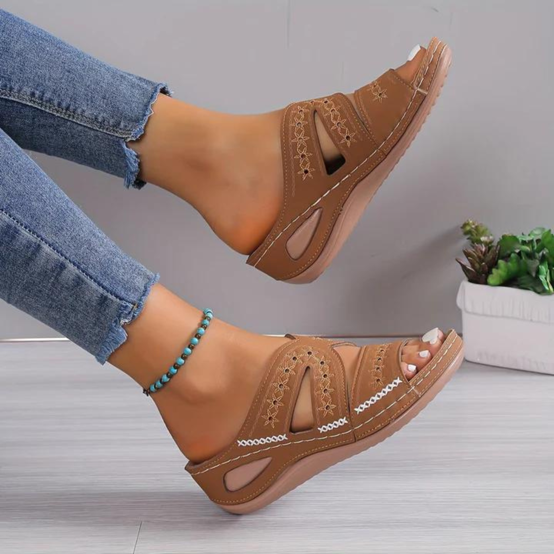 Embellished Crossover Sandals for Women