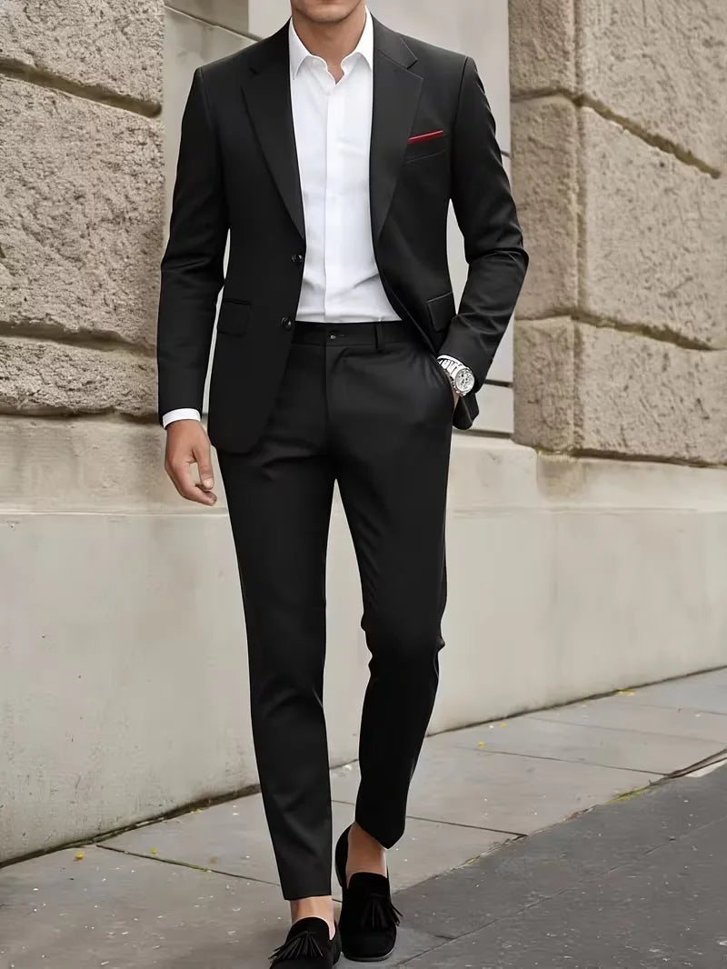 Slim Fit Suit Set for Men