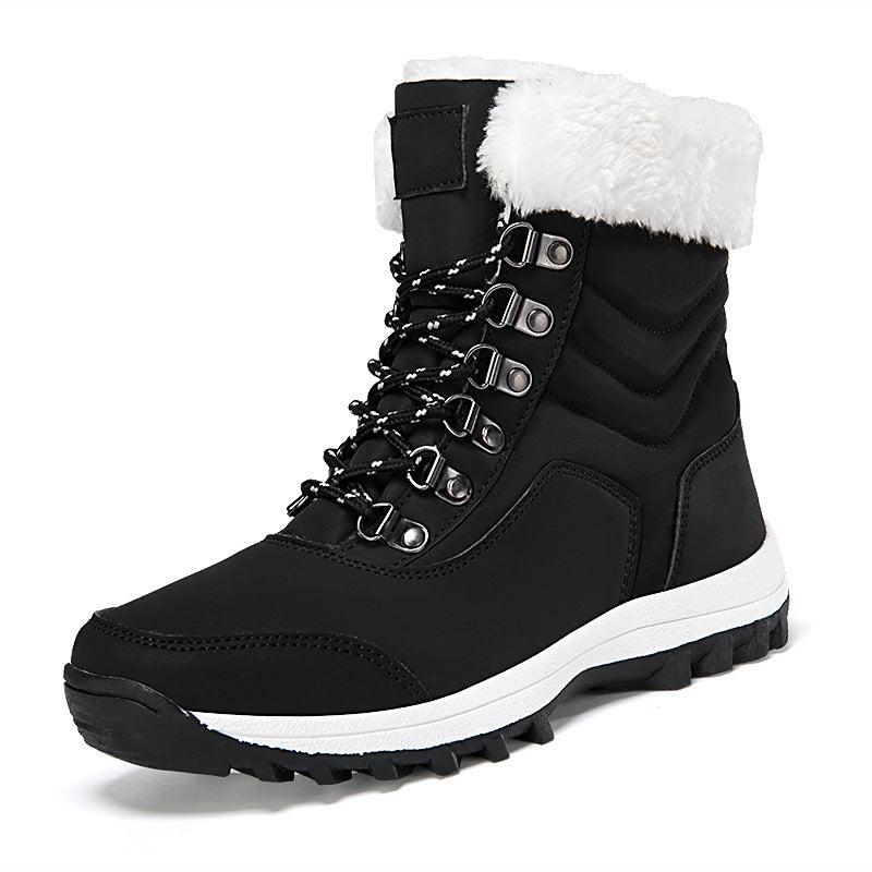 Faux Fur Lined Lace-up Winter Boots for Women