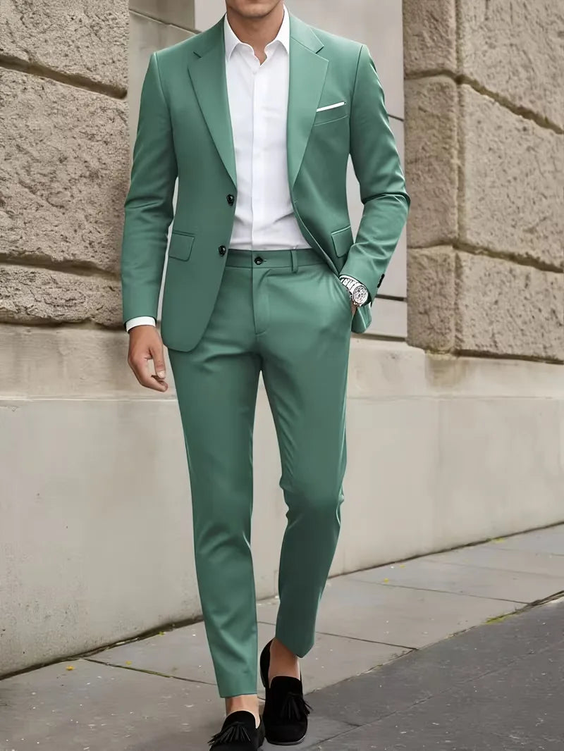 Slim Fit Suit Set for Men