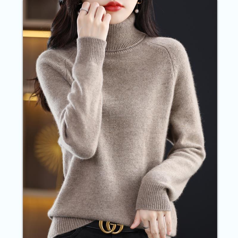 Knit Roll Neck Long Sleeve Jumper for Women
