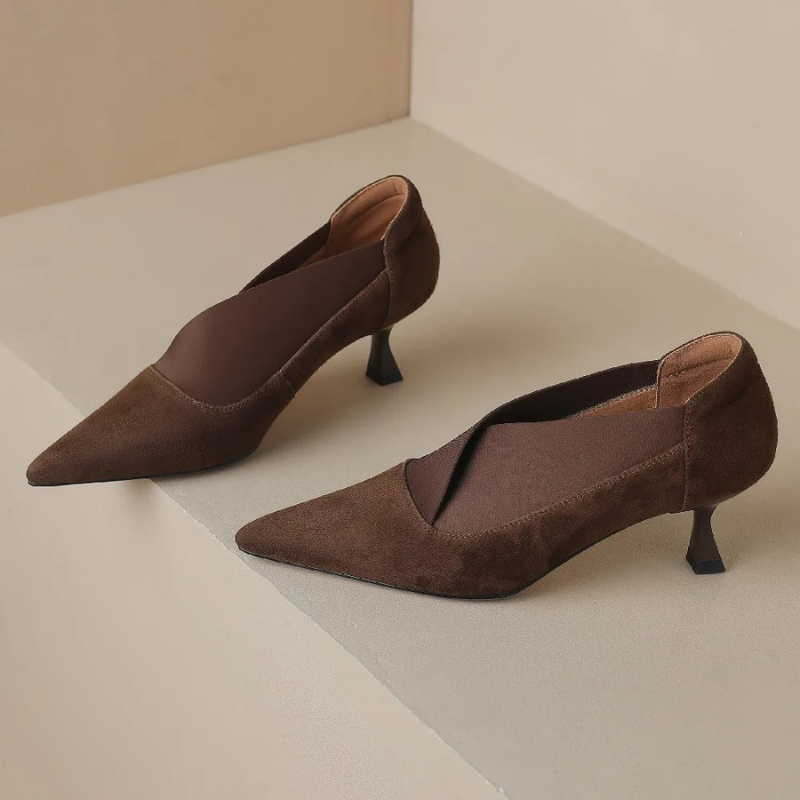 Pointed Toe Kitten Heels Ankle Boots for Women
