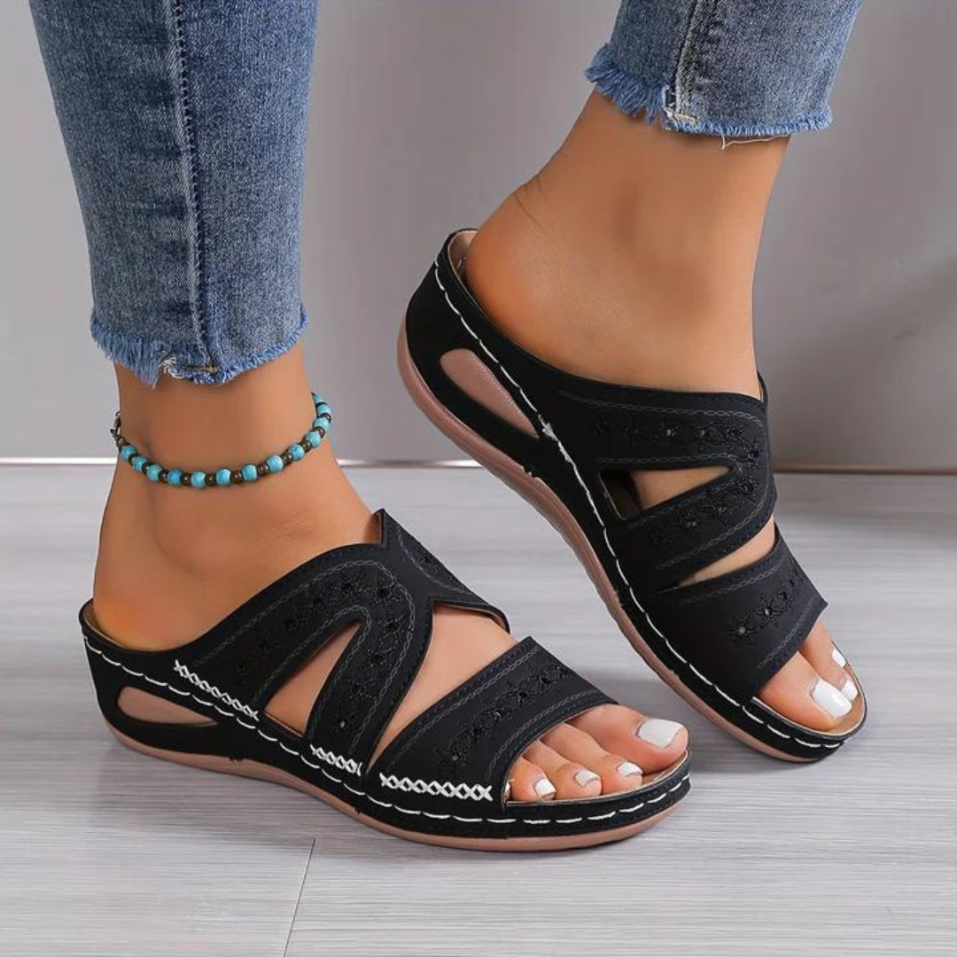 Embellished Crossover Sandals for Women