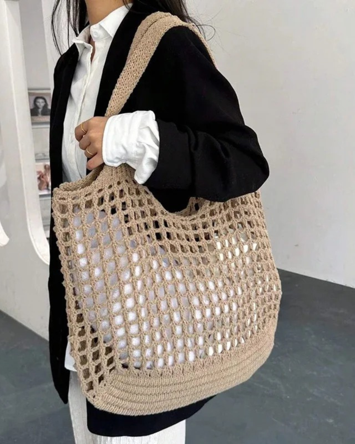 Everyday Crochet Tote Bag for Women