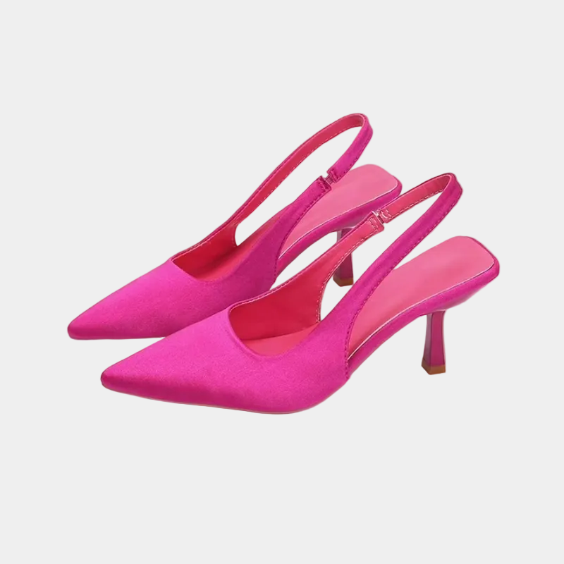 Kitten Heel Slingbacks with Pointed Toe for Women