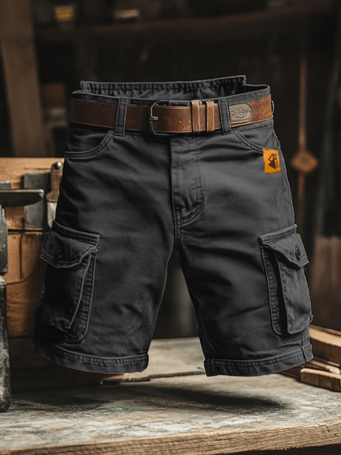 Cargo Shorts with Utility Pockets for Men
