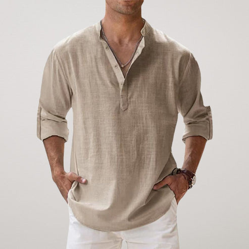 Linen Long Sleeve Shirt for Men