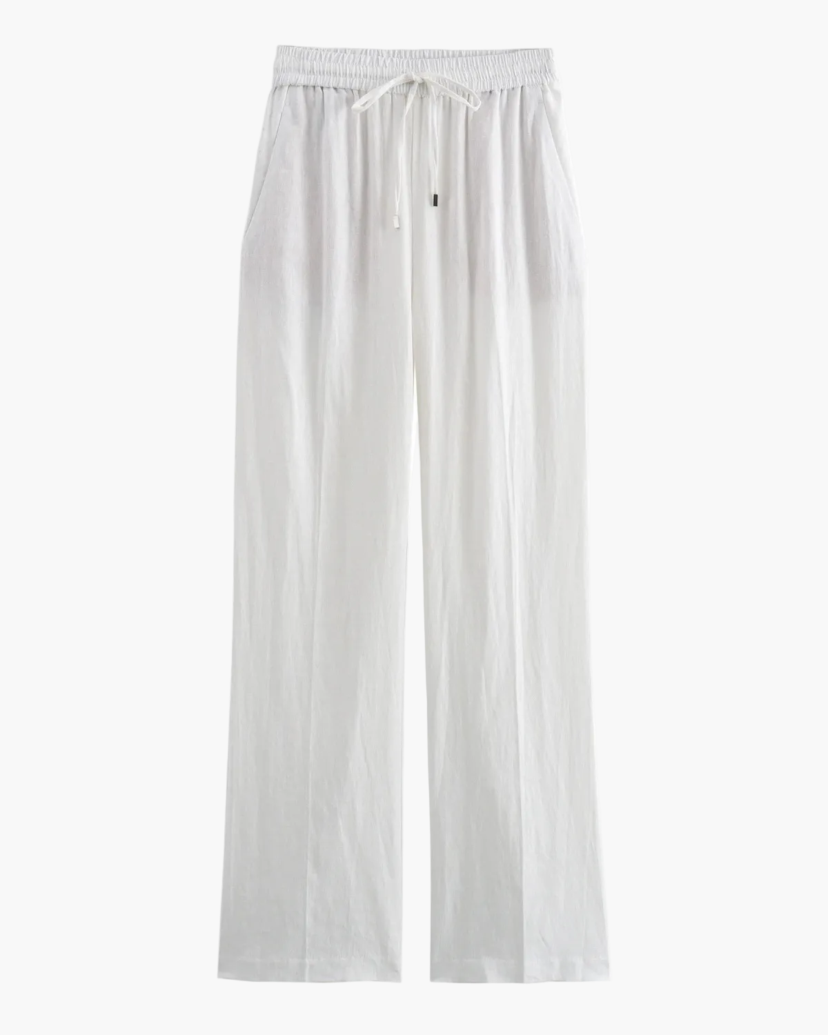 High Waist Linen Straight Pants for Women