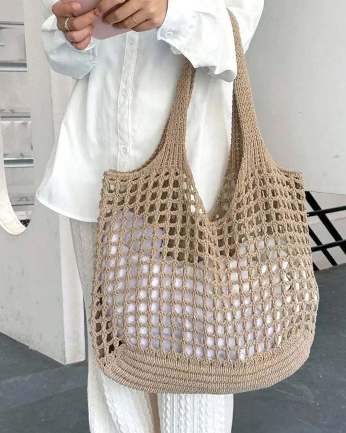 Everyday Crochet Tote Bag for Women