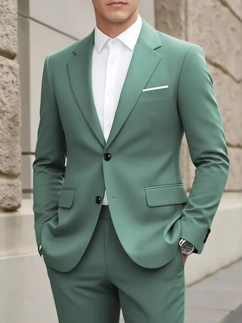 Slim Fit Suit Set for Men