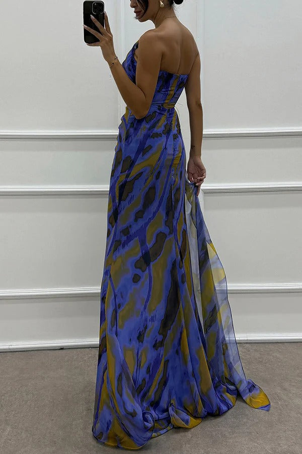 One-Shoulder Split Maxi Dress Wedding Guest for Women