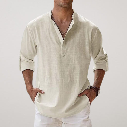 Linen Long Sleeve Shirt for Men
