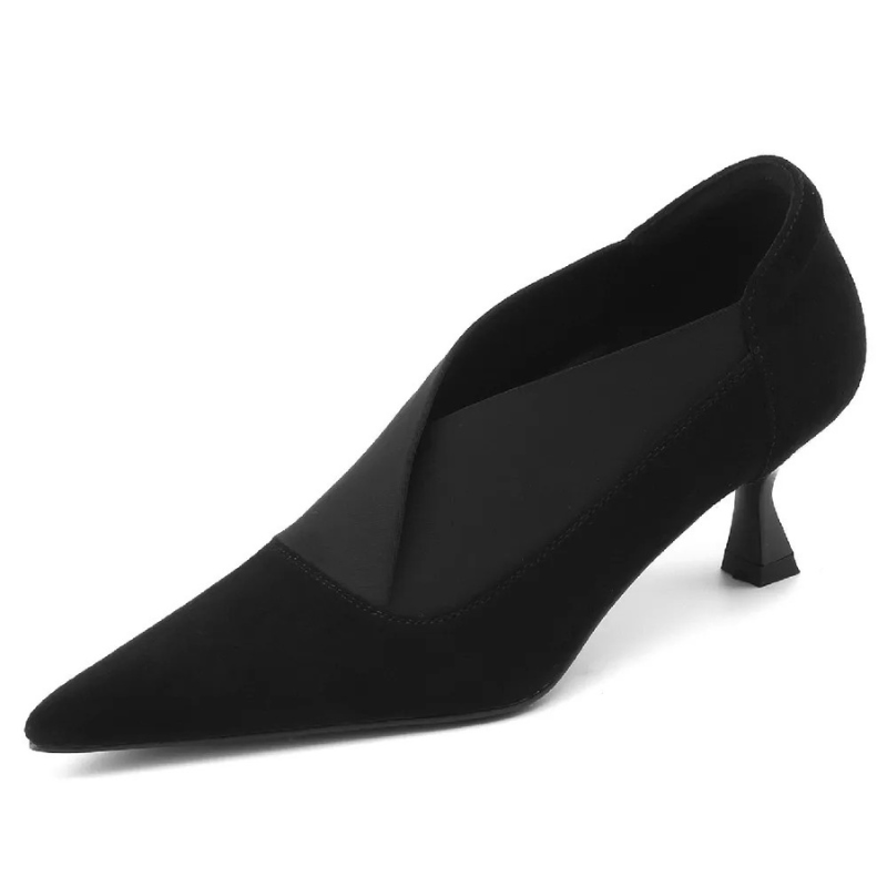 Pointed Toe Kitten Heels Ankle Boots for Women