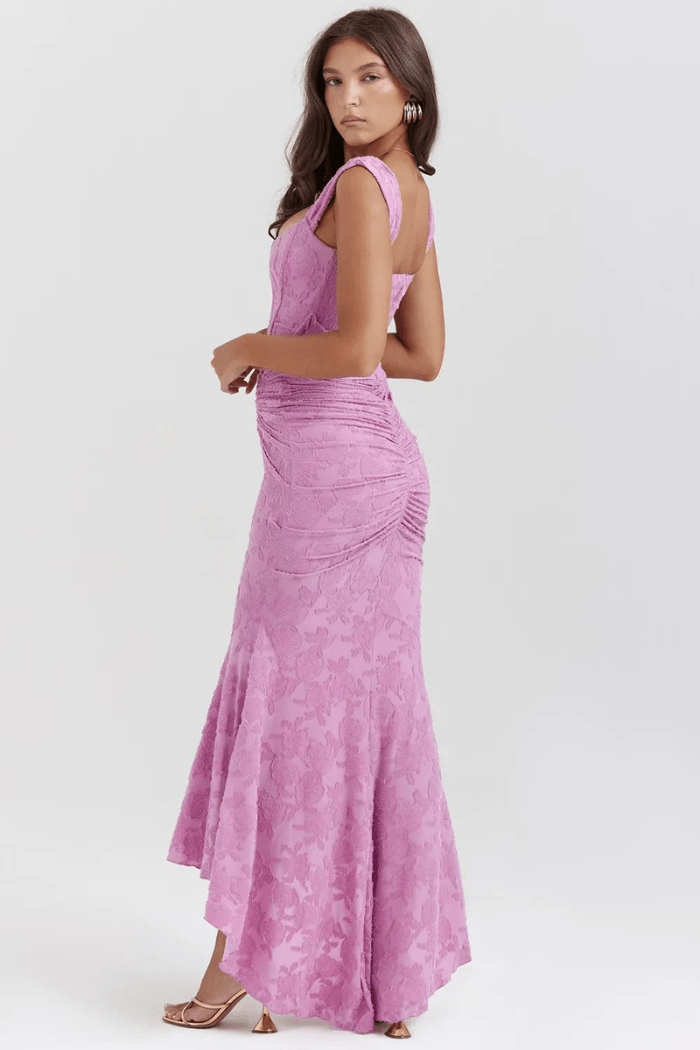 Lace Corset Wedding Guest Midi Dress for Women