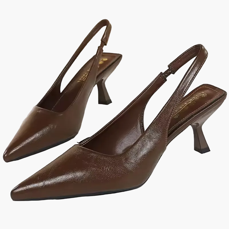 Pointed Toe Kitten Heels Slingback for Women