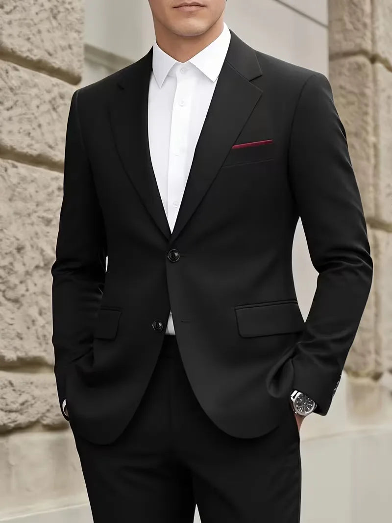 Slim Fit Suit Set for Men