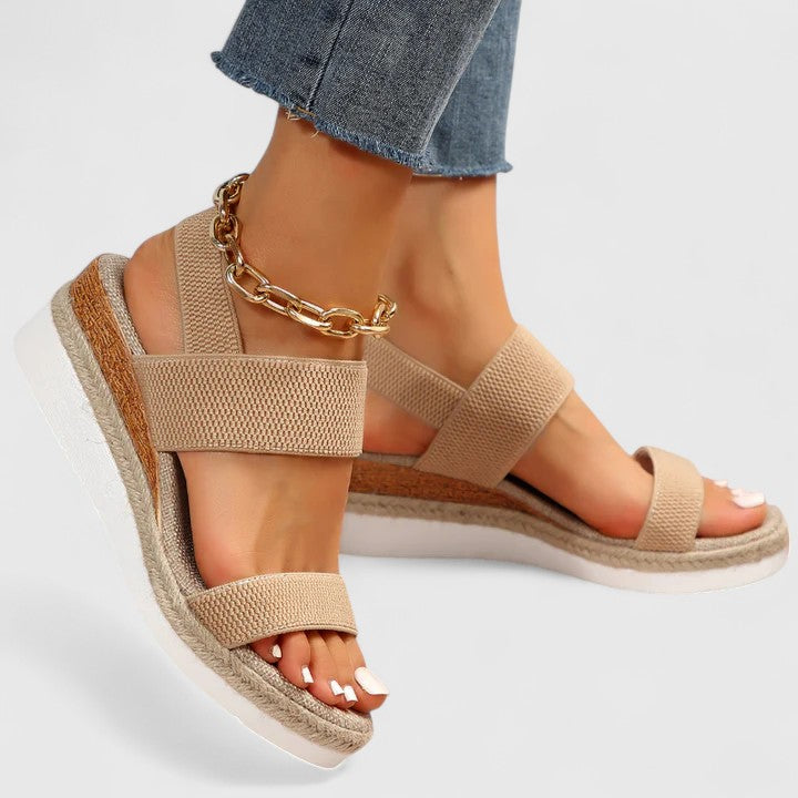 Espadrille Platform Sandals with Wide Straps for Women