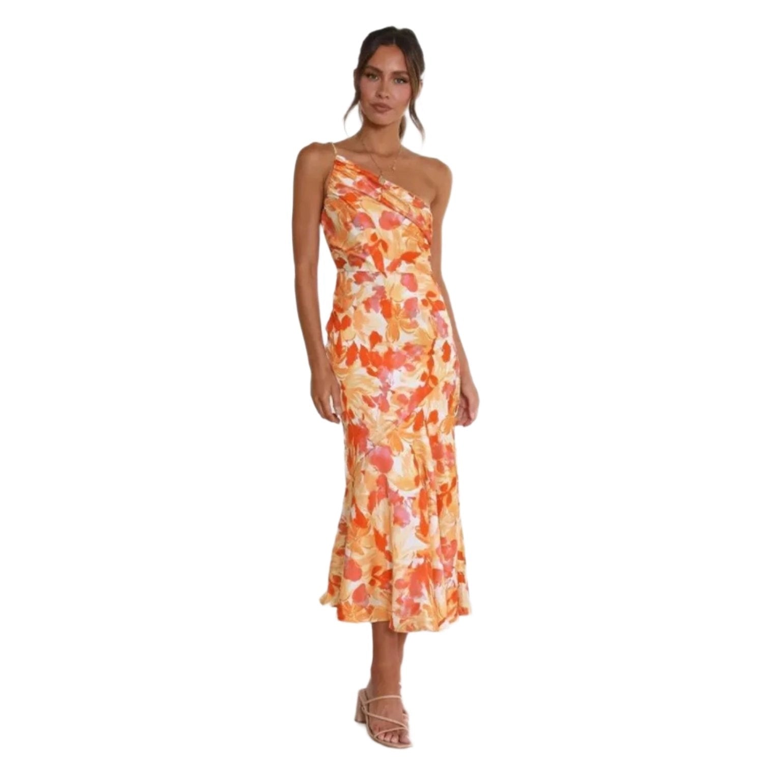 One-Shoulder Wedding Guest Maxi Dress for Women