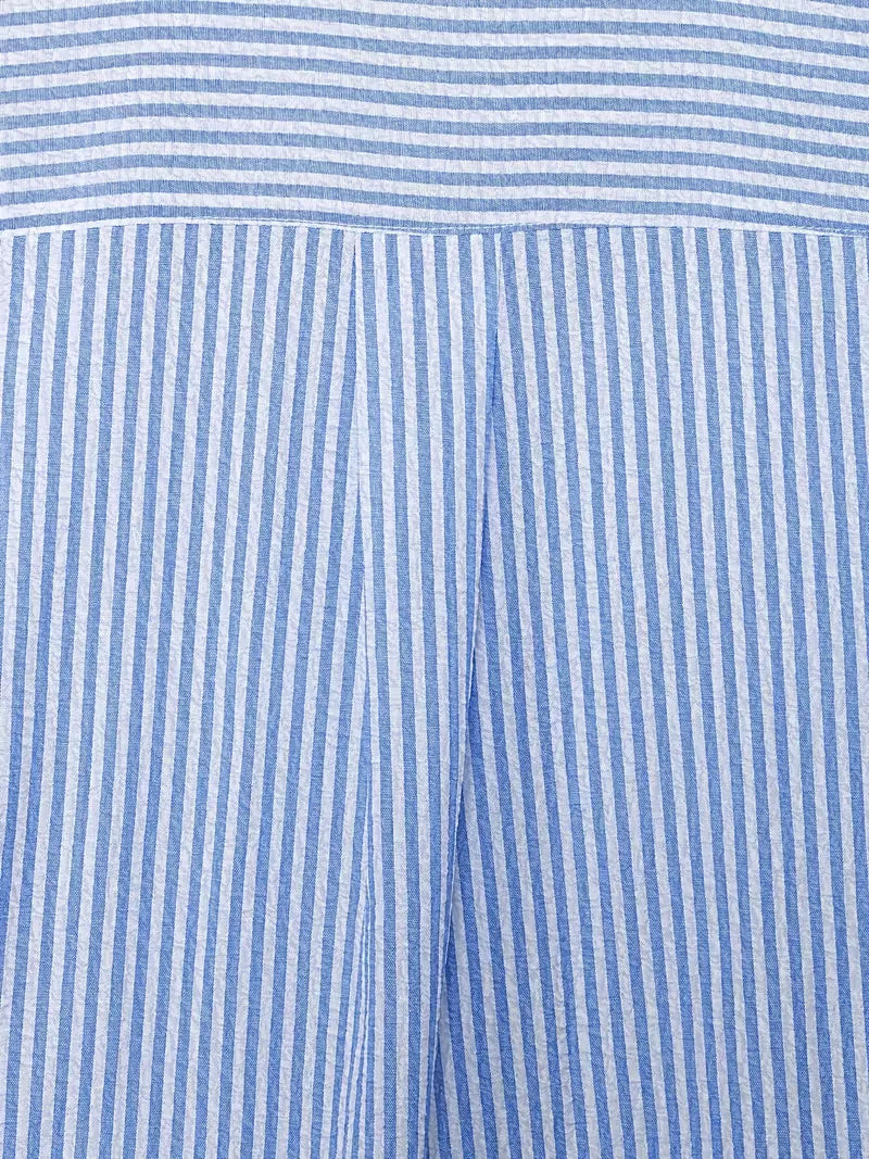 Striped Button-Down Polo Shirt for Men