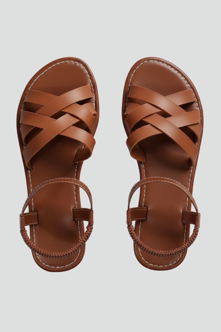 Crisscross Strap Ankle Sandals for Women