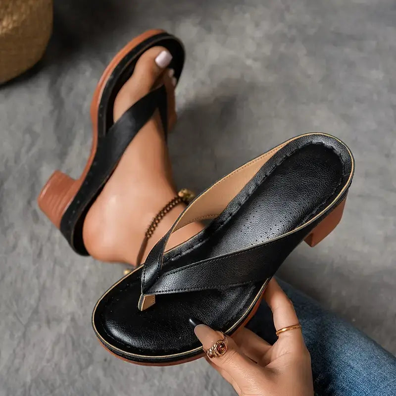 Block Heel Platform Summer Sandals for Women