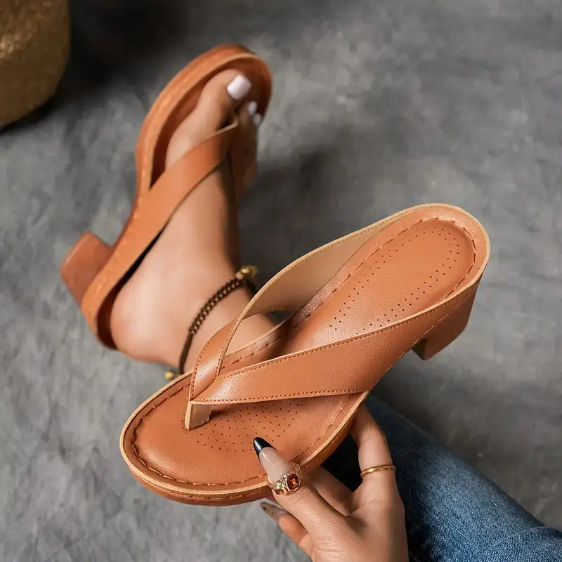 Block Heel Platform Summer Sandals for Women